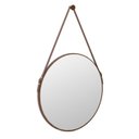 Ver imagem 2 de Espelho Redondo 56cm Suporte Cinta em Couro Sintético Movelbento