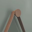 Ver imagem 5 de Espelho Redondo 56cm Suporte Cinta em Couro Sintético Movelbento