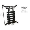 Ver imagem 4 de Porta Faixa De Jiu Jitsu Quadro Mdf Preto + Abraçadeiras 1386