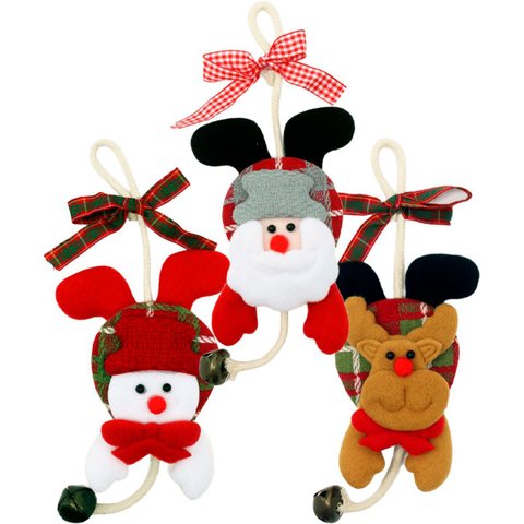Kit 9 Pendente Natalino Boneco de Neve Papai Noel Rena 18cm