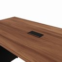 Ver imagem 5 de Mesa Reunião Escritório 6 Lugares 2,00m x 0,90m Caixa de Tomadas e Pés Painel Corporate F5 Office