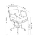 Ver imagem 2 de Cadeira para Escritório Arizona Courino Aveludado