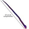 Cobra Articulada 67 Cm Impressão 3d Decoração Cor Bicolor Lilás e Azul - 3