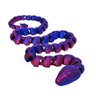 Cobra Articulada 67 Cm Impressão 3d Decoração Cor Bicolor Lilás e Azul - 1