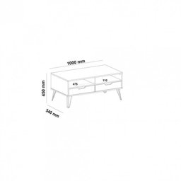 Conjunto Sala de Estar Rack para TV até 55 Polegadas Buffet Bar e Mesa de Centro Estocolmo - 6