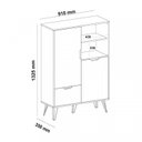 Ver imagem 5 de Conjunto Sala de Estar Rack para TV até 55 Polegadas Buffet Bar e Mesa de Centro Estocolmo