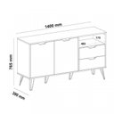 Ver imagem 4 de Conjunto Sala de Estar Rack para TV até 55 Polegadas 100% MDF Buffet Bar e Mesa de Centro Estocolmo Marrom