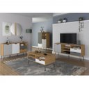 Ver imagem 1 de Conjunto Sala de Estar Rack para TV até 55 Polegadas Buffet Bar e Mesa de Centro Estocolmo