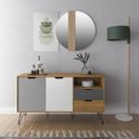 Ver mais imagens de Conjunto Sala de Estar Rack para TV até 55 Polegadas Buffet Bar e Mesa de Centro Estocolmo