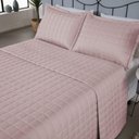 Ver imagem 3 de Kit Cobre Leito Matelado Dupla Face Soft 3 Peças Casal 100% Poliéster Cor:rosê