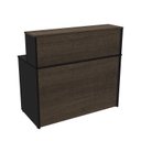 Ver mais imagens de Balcão de Atendimento para Recepção 120cm Bancada Dupla Studio Nogueira Lamina/Preto