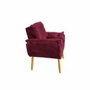 Ver imagem 6 de Kit 2 Poltronas Decorativa Estofada Sala Quarto Escritório Opala Madeira