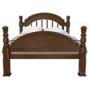 Ver imagem 1 de Cama Casal Queen 160cm Madeira Maciça Torneada Leni Castanho B11 - Mpozenato