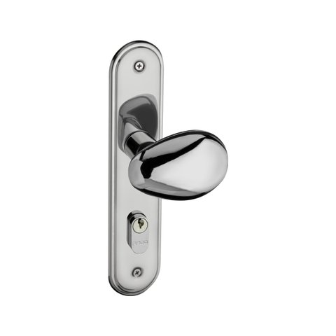 Fechadura 404 com Espelho Cromado Externa