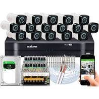 Kit 16 Cameras Full Hd 1080p Ir 20 Mts Vhl 1220b Intelbras, Dvr 16 Canais Intelbras, Hd 1tb, Cabo, F - 2