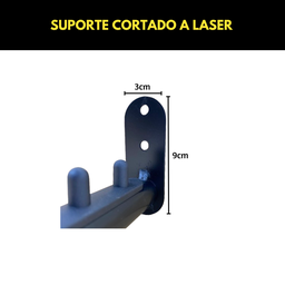 Kit Quatro Araras 1 Metro Acabamento Moderno + Araras Rt Inclinadas Suporte Fixo de Parede Closet - 11
