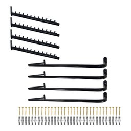 Kit Quatro Araras 1 Metro Acabamento Moderno + Araras Rt Inclinadas Suporte Fixo de Parede Closet - 1