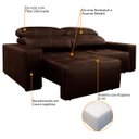 Ver imagem 6 de Sofá de Couro 2 Lugares Alabama 230cm USB M06 Cor Café 490 - Amarena Móveis SOFÁ 2 LUGARES 3 LUGARES