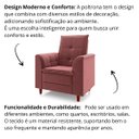 Ver imagem 5 de Poltrona Decorativa Estofada Confortável Sala Atenas Veludo:rosê