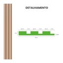 Ver imagem 3 de Painel Ripado Laminado de Eva Autocolante Flexível Rolo 5mt Creme