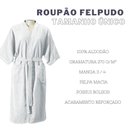 Ver imagem 2 de Roupão Felpudo Adulto Unitario - Cor:branco