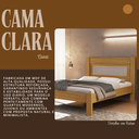 Ver imagem 5 de Cama Clara Casal Nature com Detalhe em Rattan de Mdf com Estrado Madeira
