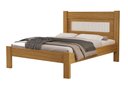 Ver imagem 4 de Cama Clara Casal Nature com Detalhe em Rattan de Mdf com Estrado Madeira