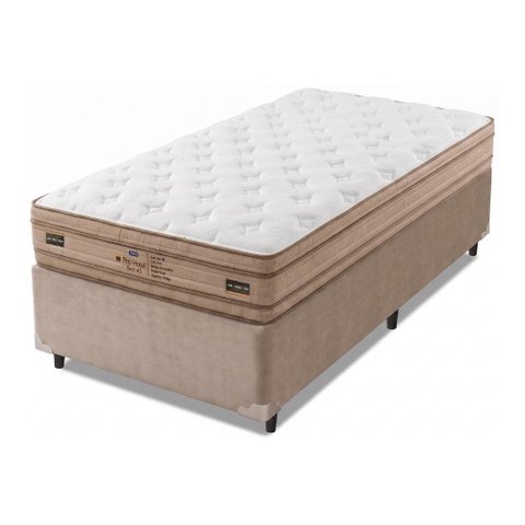 Cama Box Solteiro Molas Ensacadas Euro Pillow Double Face Pró Hotel 88x188x69cm Probel até 150kg
