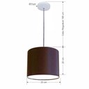 Ver imagem 2 de Lustre Luminária Pendente Vivare Free Lux Pe-4107br Cúpula em Tecido 25x20cm