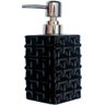 Saboneteira Liquida Banheiro Lavabo Cerâmica Preto de 350ml - 3