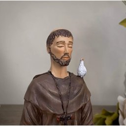 Imagem São Francisco de Assis Meditando 20cm Resina - 4