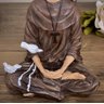 Imagem São Francisco de Assis Meditando 20cm Resina - 6