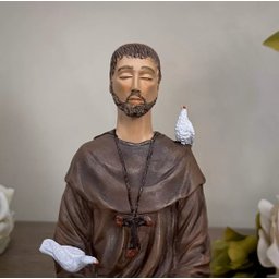 Imagem São Francisco de Assis Meditando 20cm Resina - 2