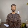 Imagem São Francisco de Assis Meditando 20cm Resina - 2