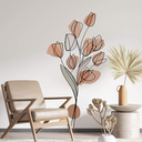 Ver imagem 1 de Adesivos de Parede Flor Buquê Flores Rosa Boho Flores Minimalista