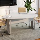 Ver imagem 1 de Mesa de Reunião Orgânica Moderno MDP 180cm Cinza F5 Office