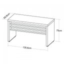 Ver mais imagens de Mesa Escritório Tamburato com Gaveteiro 3 Gavetas Tamburato Charuto/Preto