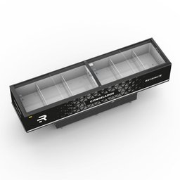 Expositor Ilha Congelados Vanguard Top 3,00m 4 Portas Vidro Semi Curvo Eivt3000 220v - Refrimate - 2