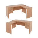 Ver imagem 5 de Mesa Canto P/escritório Me4106 C/ 3 Gavetas Branco - Tecno Mobili