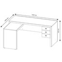 Ver imagem 3 de Mesa Canto P/escritório Me4106 C/ 3 Gavetas Branco - Tecno Mobili