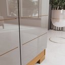Ver imagem 6 de Guarda-Roupa Casal 2 Espelhos 6 Portas Flora Marrom/Cinamomo/Avelã
