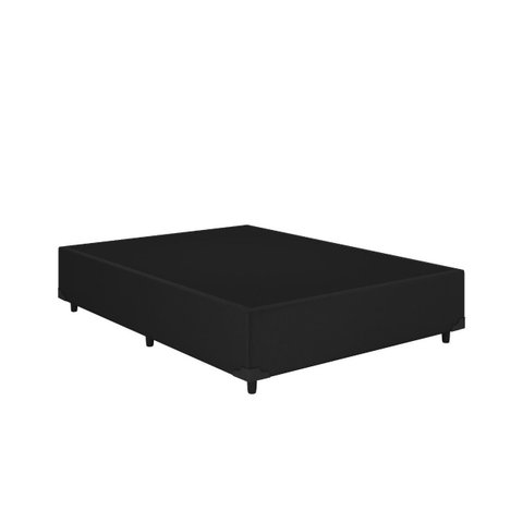 Cama Base Box Casal Preto Colchão Freedom Molas Ensacadas 138x188 - Ortobom