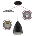 Ver imagem 3 de Pendente Vegas Premium Gourmet em Aluminio Preto/Branco