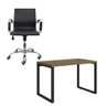 Mesa Escritório Kappesberg 1.20M Cadeira Presidente Trevalla Office Silver - 1
