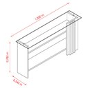 Ver imagem 3 de Estante Home Theater com Rodízios e Aparador Frizz Plus Cinamomo Off White – Madetec