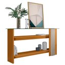 Ver imagem 5 de Estante Home Theater com Rodízios e Aparador Frizz Plus Cinamomo Off White – Madetec