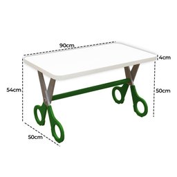 Mesa Escrivaninha Infantil com Pés Tesoura para Atividades:verde - 4