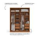 Ver imagem 4 de Guarda Roupa Solteiro 4 Portas 160cm com Espelho Madrid Politorno Móveis