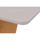 Ver imagem 5 de Mesa de Sala Jantar Apogeu Plus + Tampo Madeirado Vidro 170x90cm Rovere/amêndoa/off White - Lopas