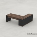 Ver imagem 7 de Mesa Balcão para Escritório com 4 Gavetas 189x75cm Preto/Walnut